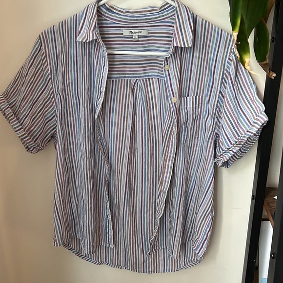 Madewell Chronicle Shirt in Rainbow Stripe - Picture 5 of 6